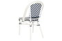 DKD Home Decor Silla de Aluminio y Ratán Sintético Azul