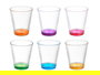 VIVALTO Vaso Vidrio Rayas Transparente Color 375 ml 9.3x10.5x9.3cm (Set de 24)