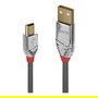LINDY 36630 Cable USB 2.0 Tipo A a Mini-B Macho/Macho 0.5m Gris
