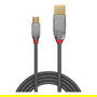 LINDY 36630 Cable USB 2.0 Tipo A a Mini-B Macho/Macho 0.5m Gris