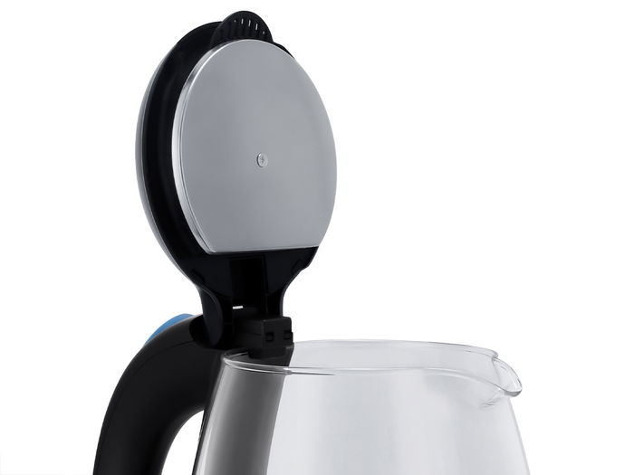 Argon Hervidor Negro LED Borosilicato 1.8 L 22 x 24.5 x 16 cm (Set de 6)