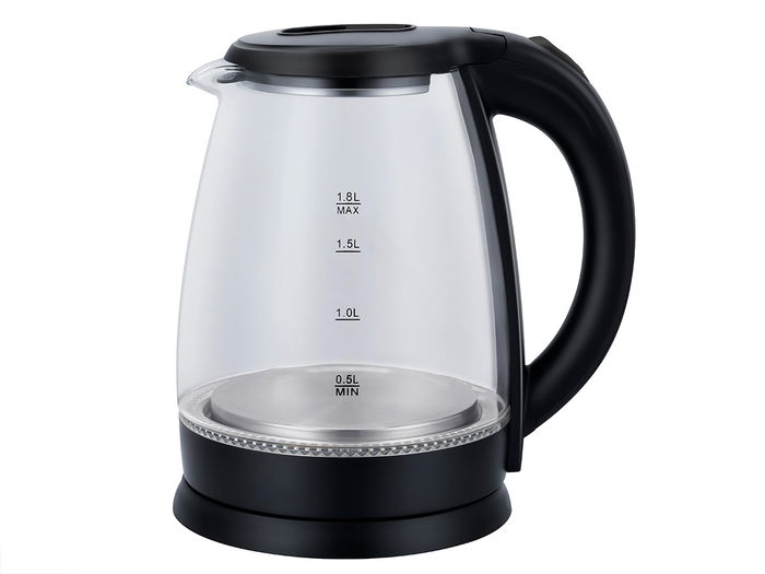 Argon Hervidor Negro LED Borosilicato 1.8 L 22 x 24.5 x 16 cm (Set de 6)