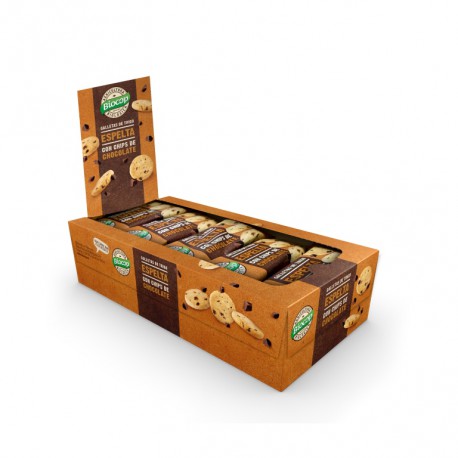 BIOCOP Galleta Trigo Espelta con Chips de Chocolate BIO 15 uds x 32 g