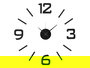 Reloj Pegatina Giftdecor 60 cm Negro Brillo (Set de 12)