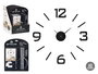 Reloj Pegatina Giftdecor 60 cm Negro Brillo (Set de 12)