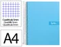 Liderpapel Cuaderno espiral A4 Micro Crafty forrada 120h 90gr cuadro 5mm celeste