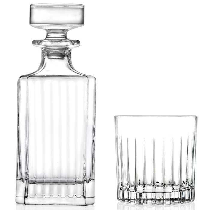 Rcr Cristalleria IT Timeless Set Botella y 6 Vasos 750ml + 310ml Cristal Eco-crystal Glass