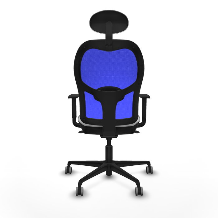 PIQUERAS Y CRESPO Silla de oficina Jorquera con mecanismo Sincro, Blanco y Azul PIQUERAS Y CRESPO Silla de oficina Jorquera con mecanismo Sincro, Blanco y Azul