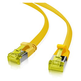 Helos Patchkabel Cat.6a Ultraflach U/FTP AWG 32 Amarillo 5,0m