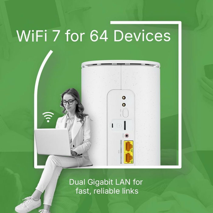 Zyxel FWA515-EU0102F Router 5G Wi-Fi 7 Blanco