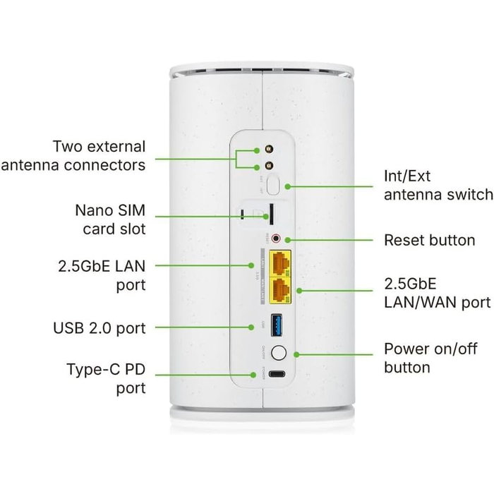 Zyxel FWA515-EU0102F Router 5G Wi-Fi 7 Blanco