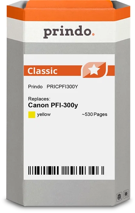 Prindo Cartucho de tinta amarillo PRICPFI300Y Classic Prindo Cartucho de tinta amarillo PRICPFI300Y Classic