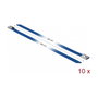 DeLOCK 18799 Sujetacables de acero inoxidable 400 x 7,9 mm Azul, 10 unidades
