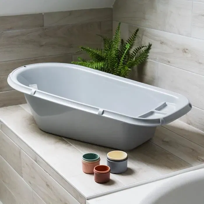 Thermobaby LUXURY TUB Bañera Infantil Plegable Charming Grey con Tapón de Drenaje Estable Robusta Antideslizante para Bebé Thermobaby LUXURY TUB Bañera Infantil Plegable Charming Grey con Tapón de Drenaje Estable Robusta Antideslizante para Bebé