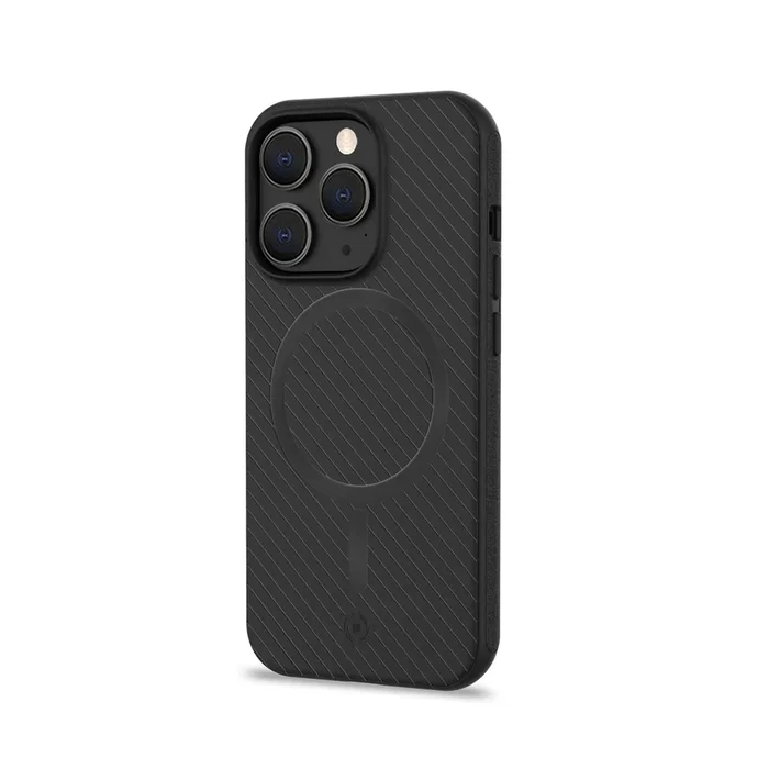 Celly Funda para iPhone 14 Pro - Ultramag - Compatible con MagSafe - Policarbonato y TPU - Negro - Protección contra Caídas