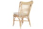 DKD Home Decor Silla de Ratán y Poliéster con Cojín Beige