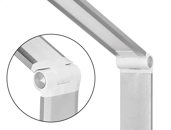 Q-Connect Lámpara de Escritorio Vega LED 10W 400 lm, Táctil, 5 Niveles de Brillo, Color Ajustable (3000K-6000K), Brazo Articulado Plegable, Carga USB-C, Color Blanco