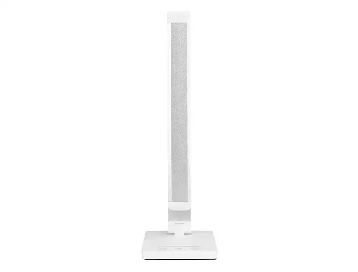 Q-Connect Lámpara de Escritorio Vega LED 10W 400 lm, Táctil, 5 Niveles de Brillo, Color Ajustable (3000K-6000K), Brazo Articulado Plegable, Carga USB-C, Color Blanco