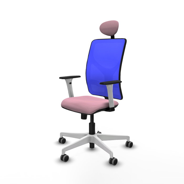 PIQUERAS Y CRESPO Silla de oficina Motilla con Mecanismo Sincro, Rosa y Azul