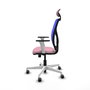 PIQUERAS Y CRESPO Silla de oficina Motilla con Mecanismo Sincro, Rosa y Azul