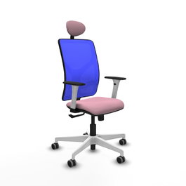 PIQUERAS Y CRESPO Silla de oficina Motilla con Mecanismo Sincro, Rosa y Azul