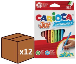 CARIOCA Estuche de 12 Rotuladores Joy Punta Fina Superlavables