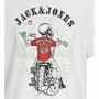 Camiseta de Manga Corta Hombre Jack & Jones skull Rock Crew