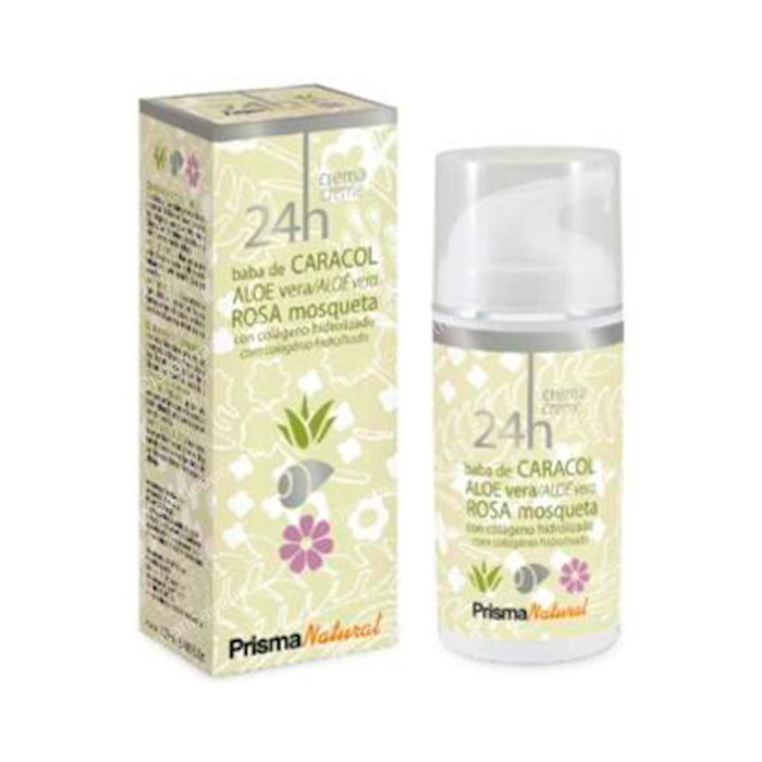 PRISMA NATURAL Crema Facial Baba de Caracol con Aloe Vera y Rosa Mosqueta SPF 15 - 100 ml - Hidratante, Protección Solar PRISMA NATURAL Crema Facial Baba de Caracol con Aloe Vera y Rosa Mosqueta SPF 15 - 100 ml - Hidratante, Protección Solar