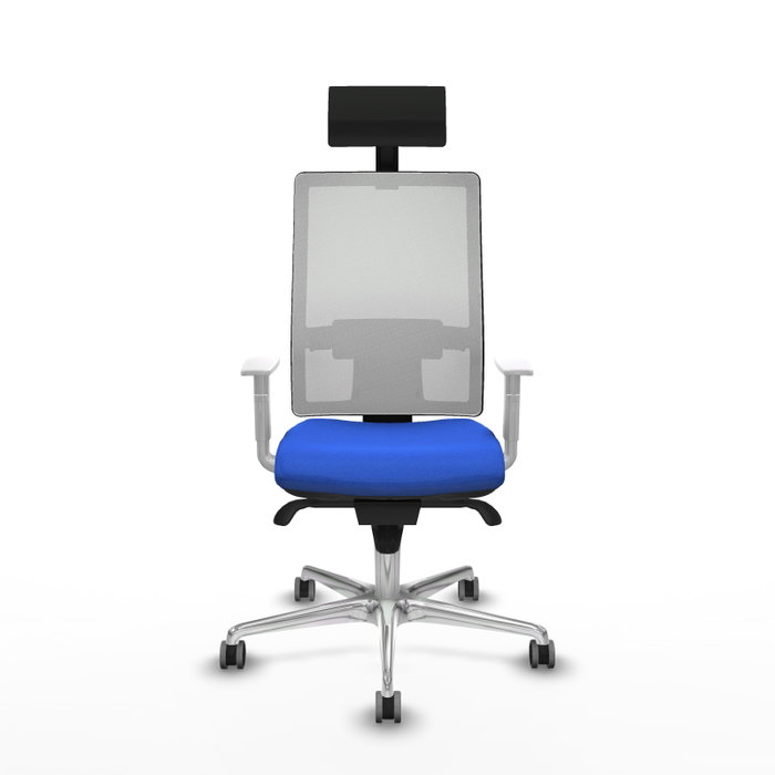 PIQUERAS Y CRESPO Silla de oficina Horna Azul con malla Blanca