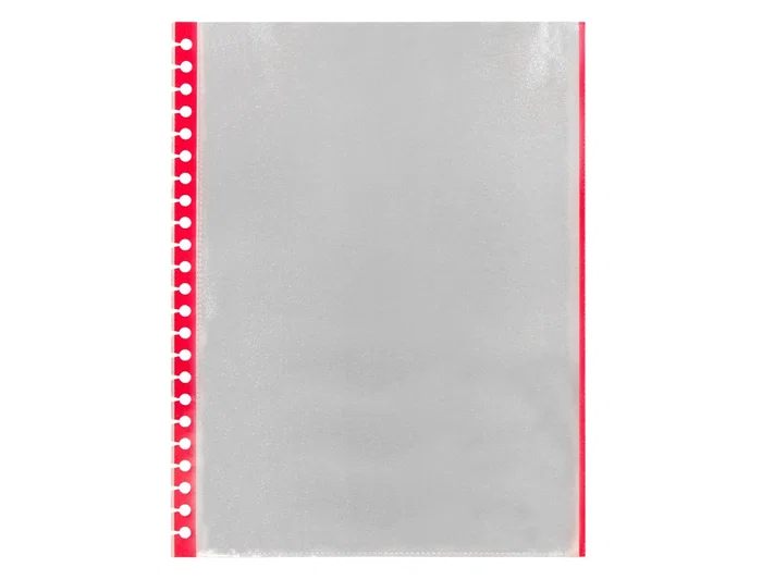 Liderpapel Recambio Funda Intercambiable DIN A4 Bordes Surtidos, 20 Fundas Extraíbles de 70 micras, Portada 700 micras, Negro, Bolsa 10 Unidades