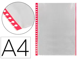 Liderpapel Recambio Funda Intercambiable DIN A4 Bordes Surtidos, 20 Fundas Extraíbles de 70 micras, Portada 700 micras, Negro, Bolsa 10 Unidades