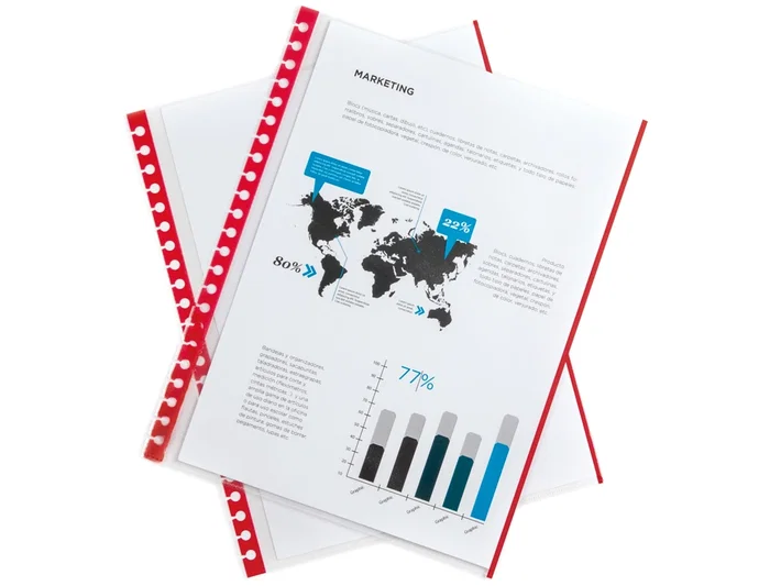 Liderpapel Recambio Funda Intercambiable DIN A4 Bordes Surtidos, 20 Fundas Extraíbles de 70 micras, Portada 700 micras, Negro, Bolsa 10 Unidades