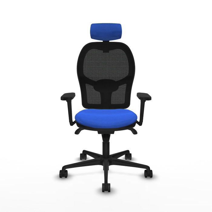 PIQUERAS Y CRESPO Silla de oficina Jorquera con mecanismo Sincro, azul y negro PIQUERAS Y CRESPO Silla de oficina Jorquera con mecanismo Sincro, azul y negro