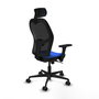 PIQUERAS Y CRESPO Silla de oficina Jorquera con mecanismo Sincro, azul y negro