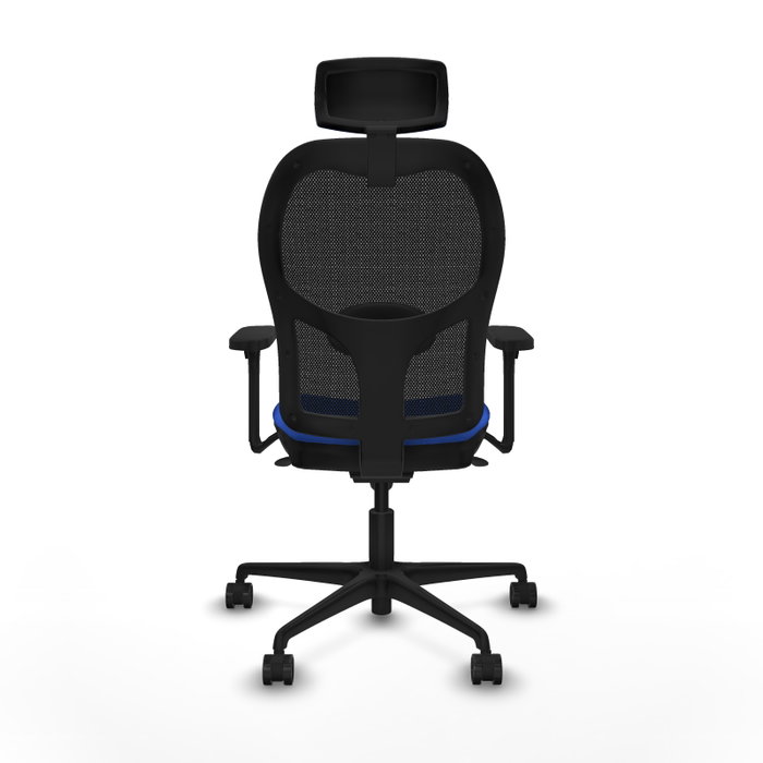 PIQUERAS Y CRESPO Silla de oficina Jorquera con mecanismo Sincro, azul y negro PIQUERAS Y CRESPO Silla de oficina Jorquera con mecanismo Sincro, azul y negro