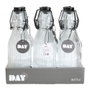 Day Botella de Vidrio Rayada 250 ml con Tapón Mecánico Transparente