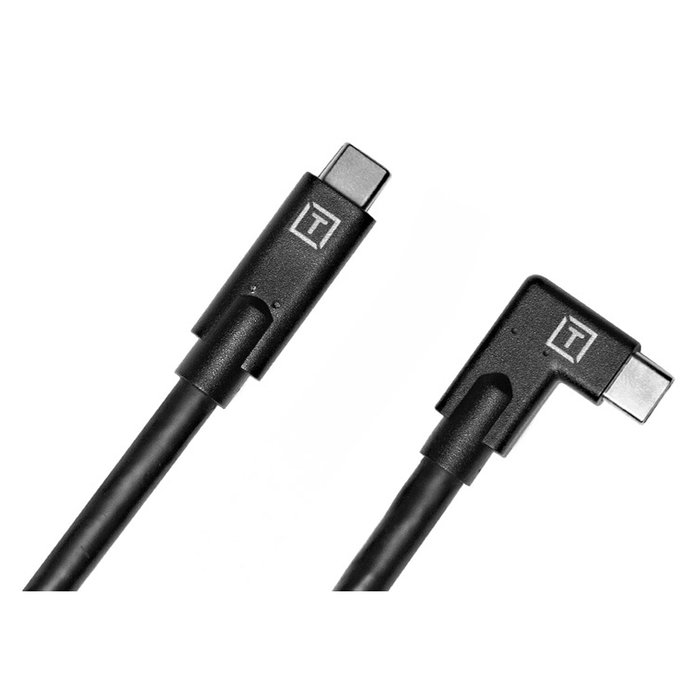 Tether TetherPro USB-C a USB-C Ángulo Recto Negro