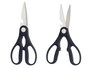 Kinvara Tijera Negra 19.5x1.3x8.3 cm Metal y Plástico para Hogar y Oficina (Set de 12)