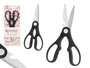Kinvara Tijera Negra 19.5x1.3x8.3 cm Metal y Plástico para Hogar y Oficina (Set de 12)