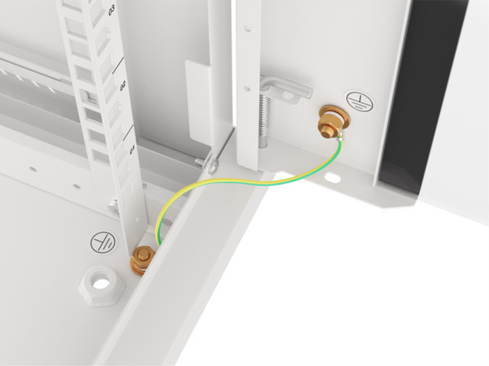 Lanberg Armario Rack 19 Pulgadas 18U 600x450mm Gris con Puerta de Cristal Templado y Ventiladores