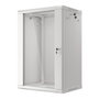 Lanberg Armario Rack 19 Pulgadas 18U 600x450mm Gris con Puerta de Cristal Templado y Ventiladores