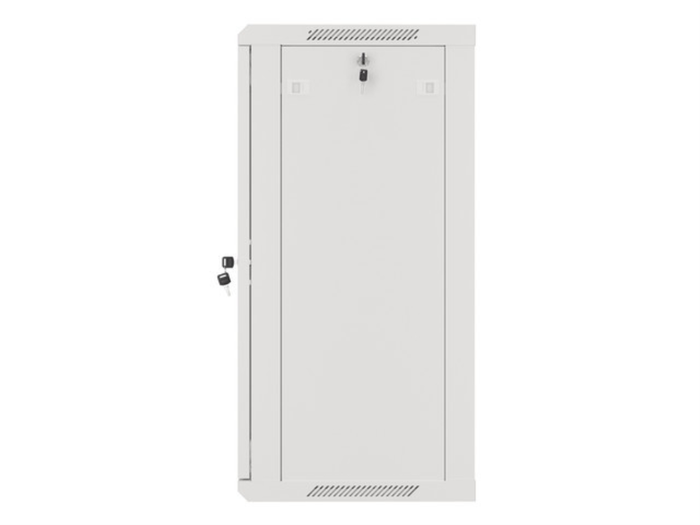 Lanberg Armario Rack 19 Pulgadas 18U 600x450mm Gris con Puerta de Cristal Templado y Ventiladores