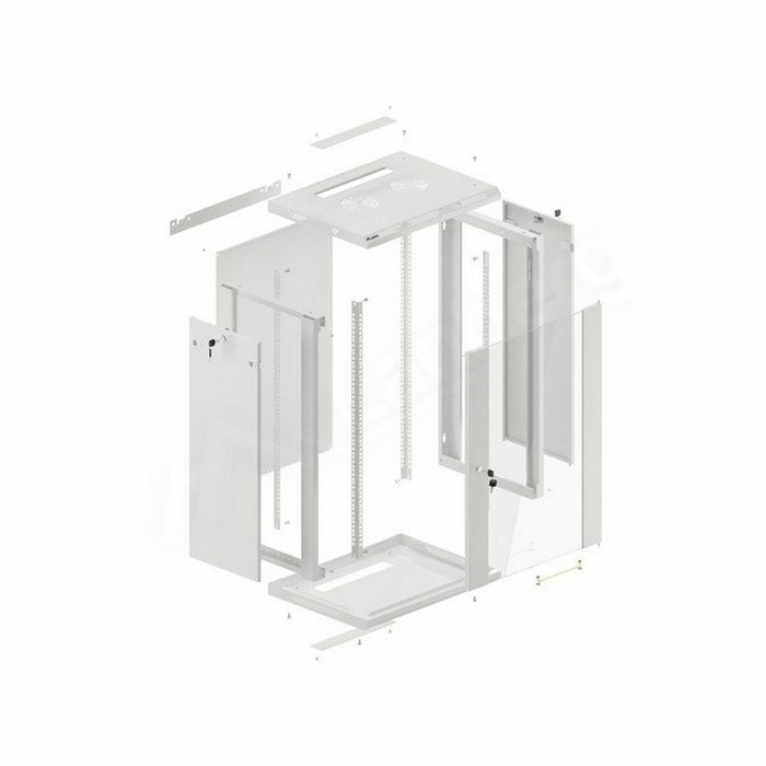 Lanberg Armario Rack 19 pulgadas 18U 600x450 Gris WF01-6418-10S