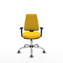 PIQUERAS Y CRESPO Silla de oficina Elche Amarillo con Brazos 1D