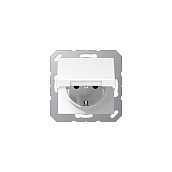 Jung A1520BFKLWW Enchufe de Pared con Tapa Abatible, Blanco