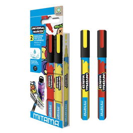 Rotulador Acrilico Mitama 2.5Mm Amarillo Y Rojo Pack De 2