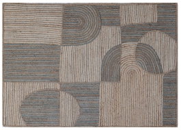 DKD Home Decor Alfombra de Yute Abstracto Natural 200x300 cm
