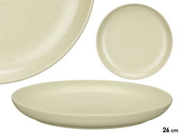 Vessia Plato Llano 26 cm Moteado Verde Claro Loza (Ceramica) Ø26 cm (Set de 24)