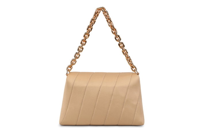 Lucky Bees 314 Bolso Bandolera Mujer, Color Crema, Polipiel, 26x18x10 cm