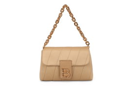 Lucky Bees 314 Bolso Bandolera Mujer, Color Crema, Polipiel, 26x18x10 cm